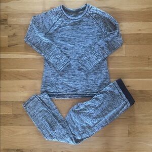 Black Long Sleeve ClimateWear Heat Preserving Set Large